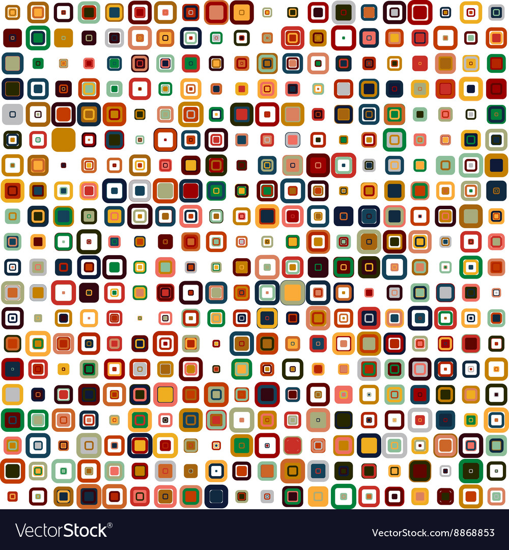 Retro abstract seamless pattern square pixel