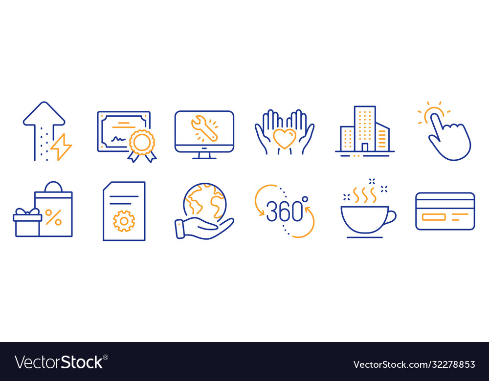 Set business icons such as file settings vector image Set business icons such as file settings