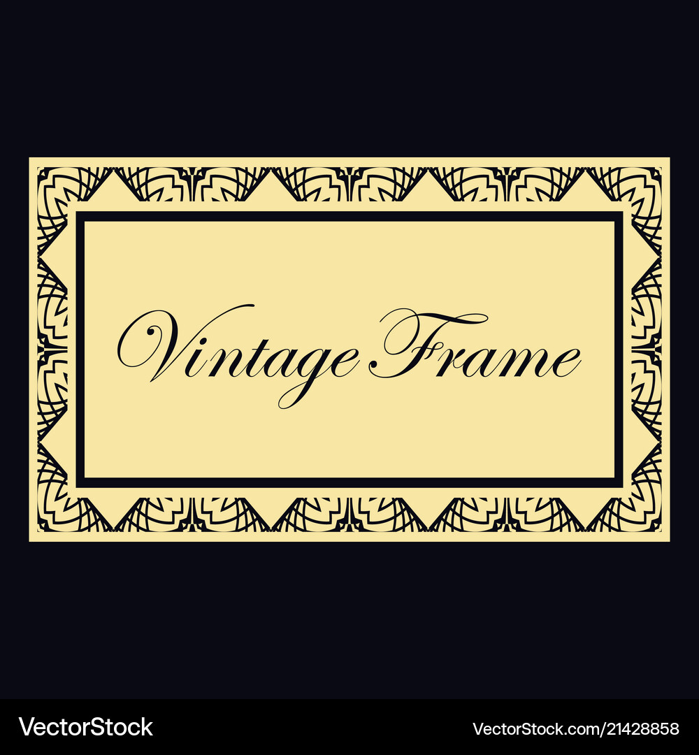 Art deco frame Royalty Free Vector Image - VectorStock