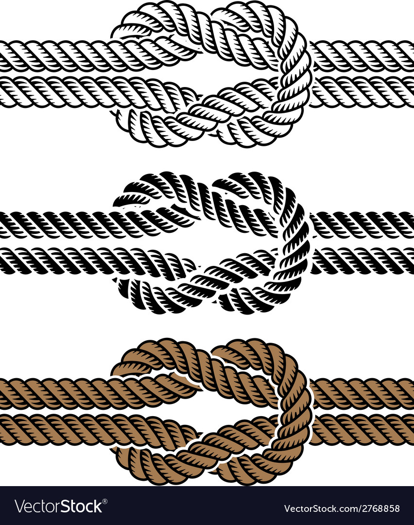 Black rope knot symbols