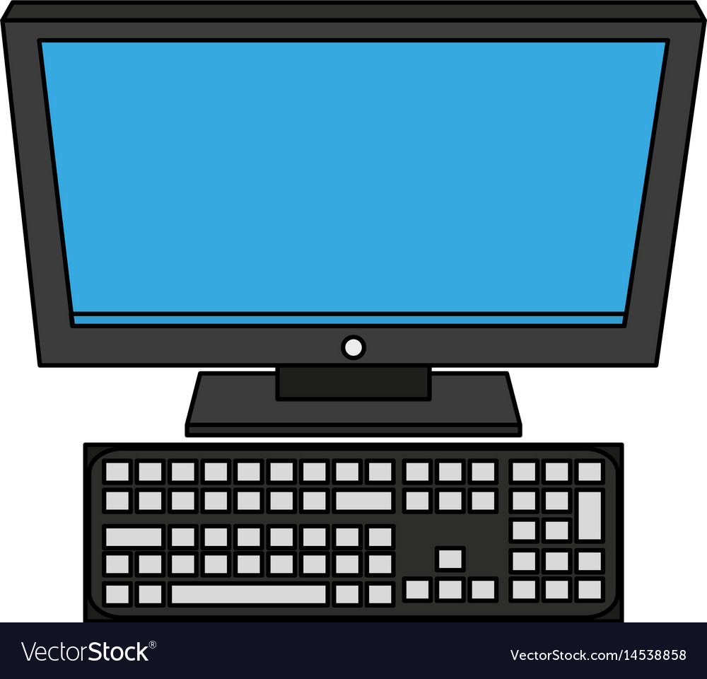 Colorful graphic computer desk with keyboard
