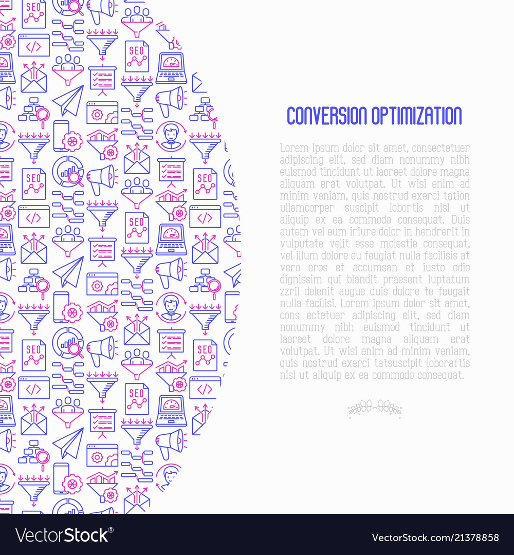 Conversion optimization concept Vector Image Conversion optimization concept