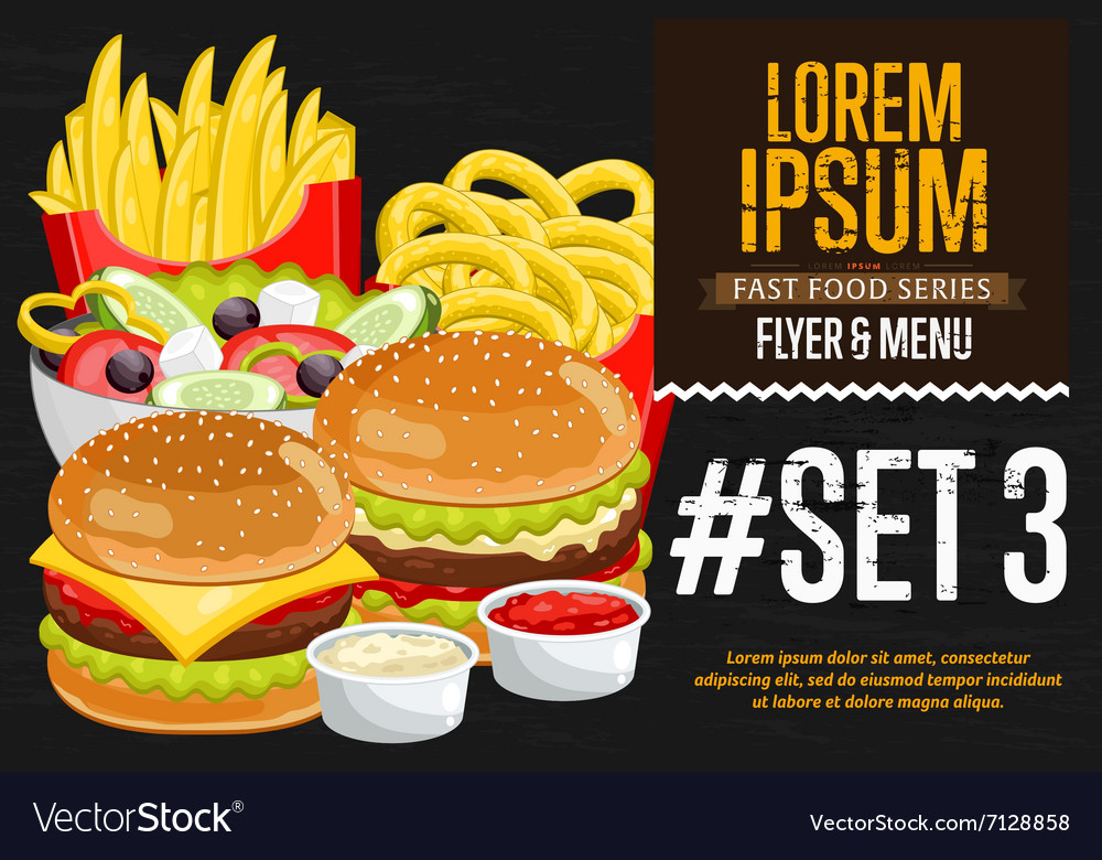 Fast food set template