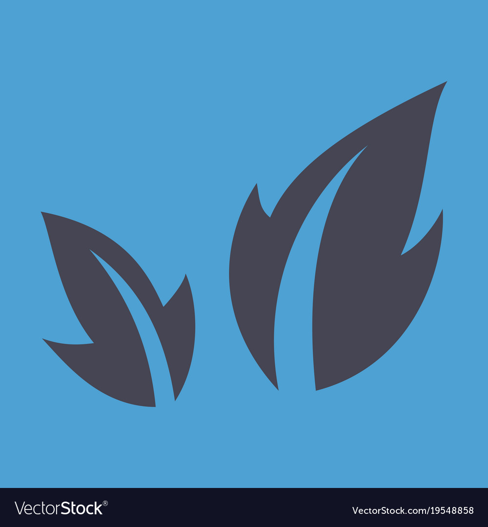 Fresh basil leaves icon flat