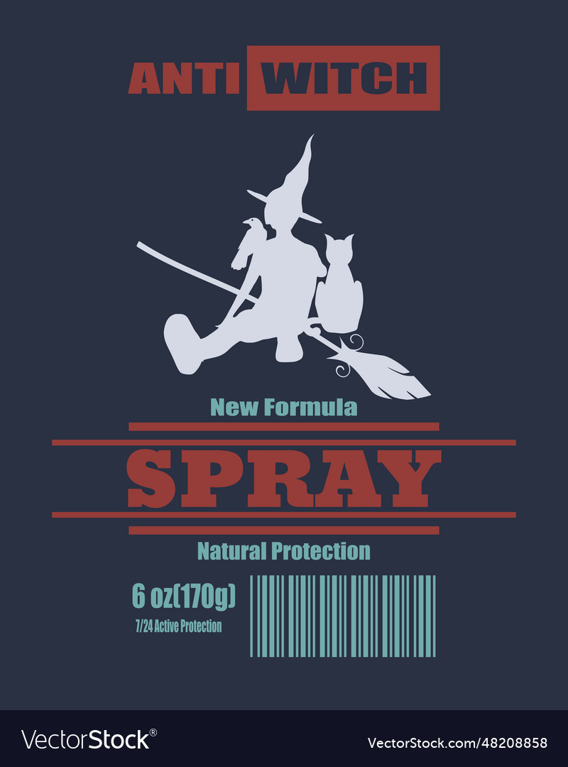 Halloween spray label