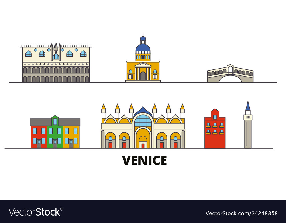 Italien venice flache Wahrzeichen