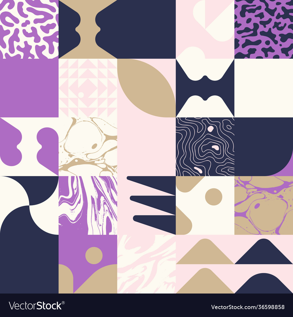 Pattern with abstract geometric shapes vector image Pattern with abstract geometric shapes