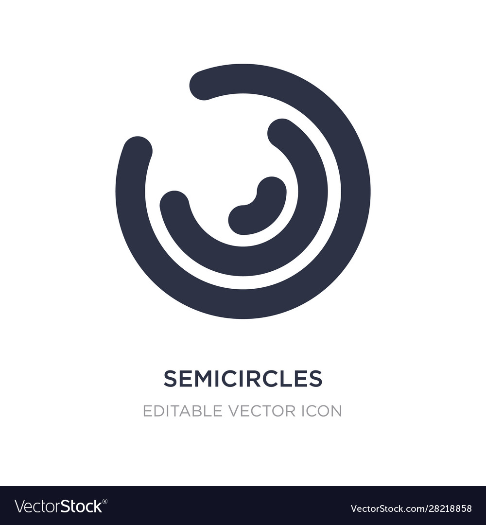 Semicircles icon on white background simple