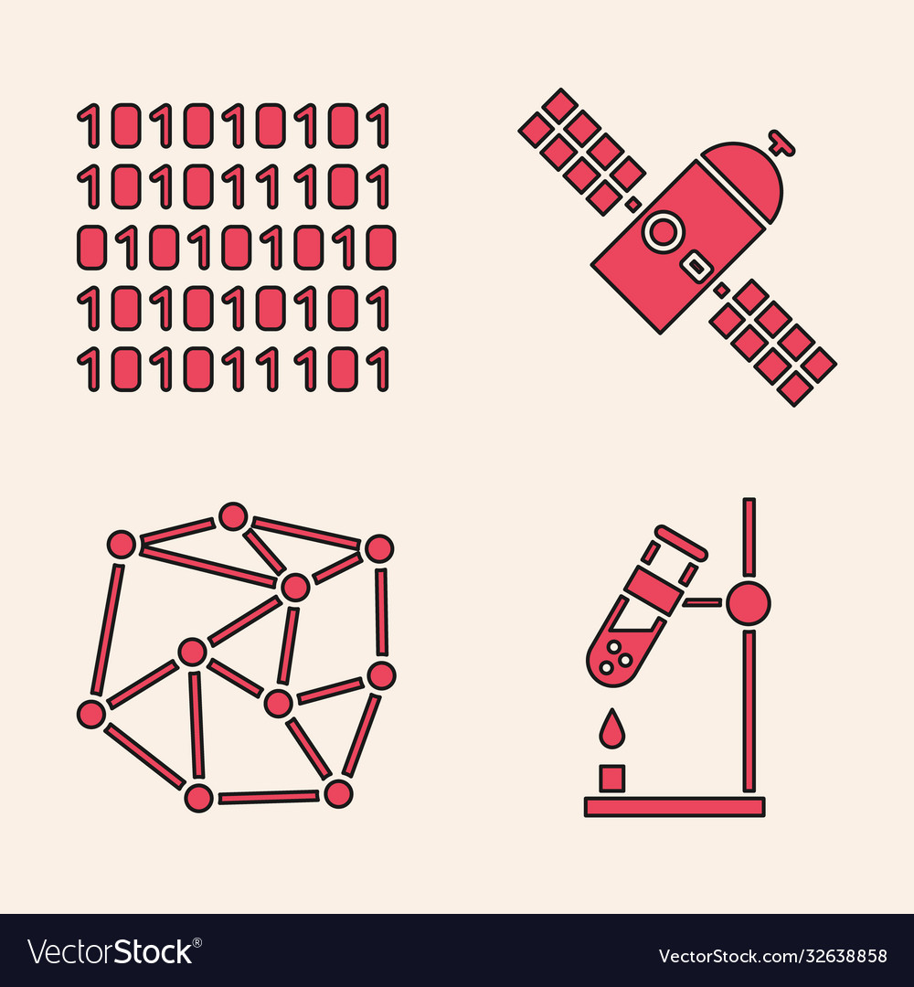 Prüfrohrkolben auf Feuer binäre Code setzen vector image Prüfrohrkolben auf Feuer binäre Code setzen