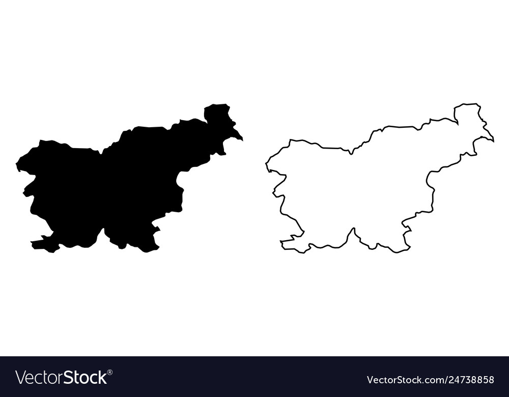 Simple only sharp corners map - republic vector image Simple only sharp corners map - republic