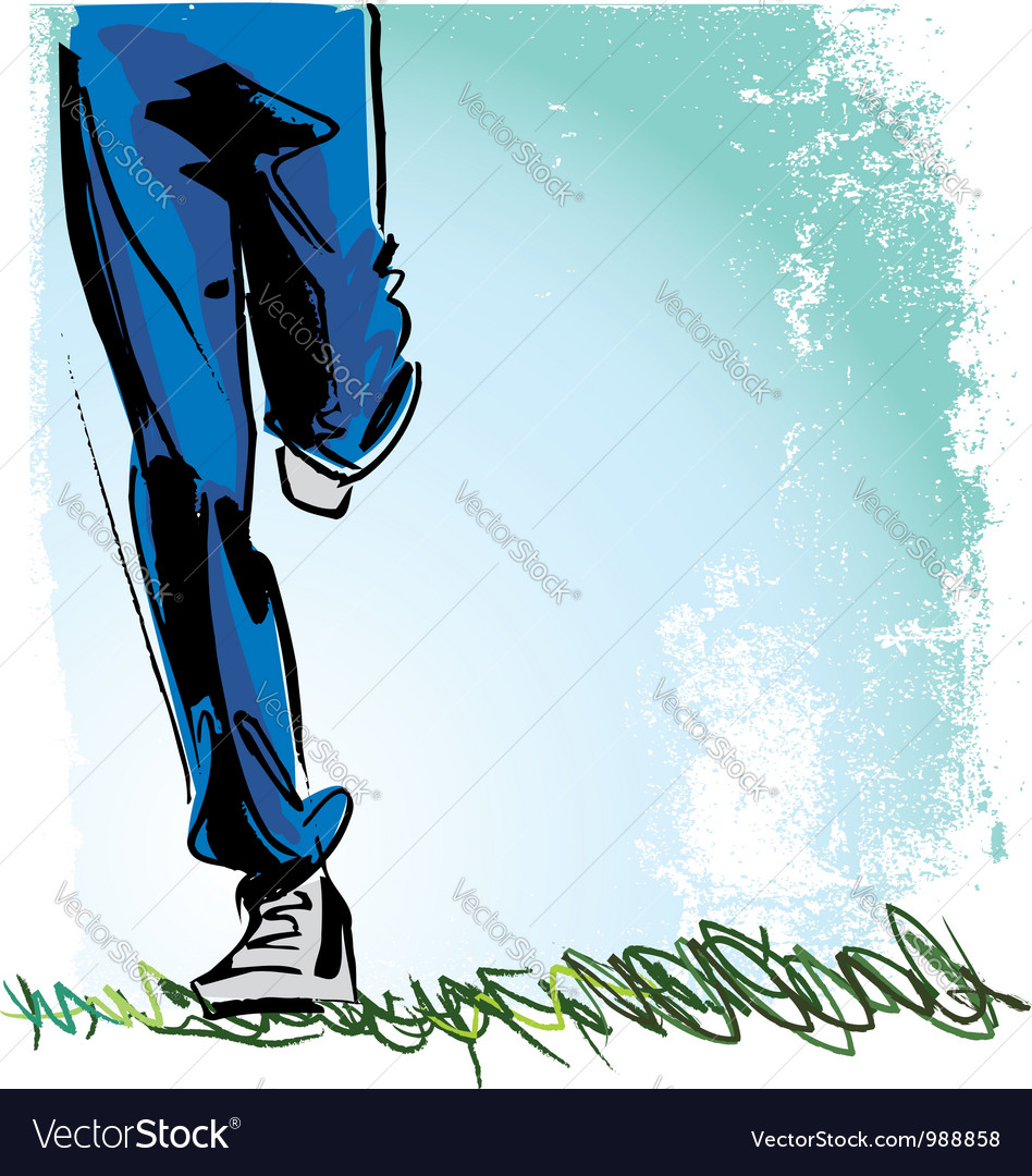 Sketch of a running man