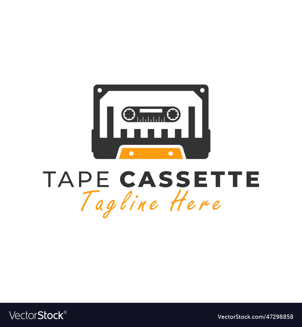 Tape cassette logo Royalty Free Vector Image - VectorStock