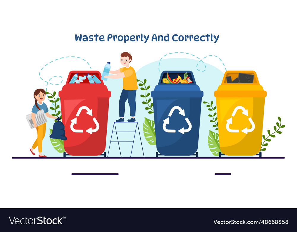 Waste properly and correctly with demonstration