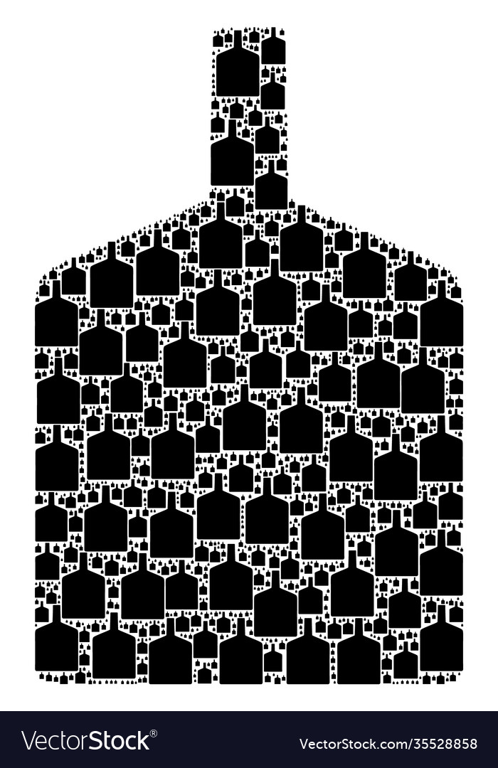 Wide bottle icon recursion composition