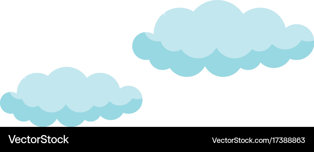 Clouds sky isolated icon Royalty Free Vector Image