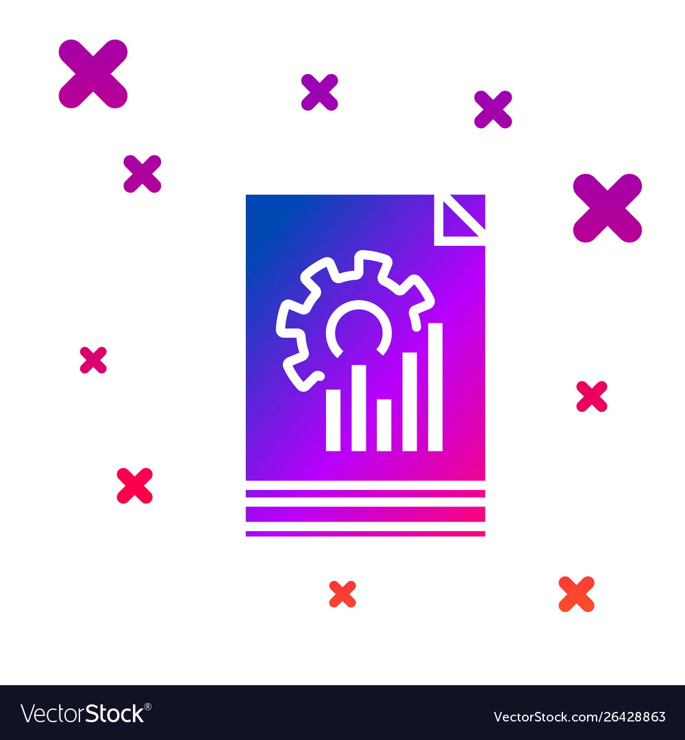 Color document with graph chart icon isolated vector image Color document with graph chart icon isolated