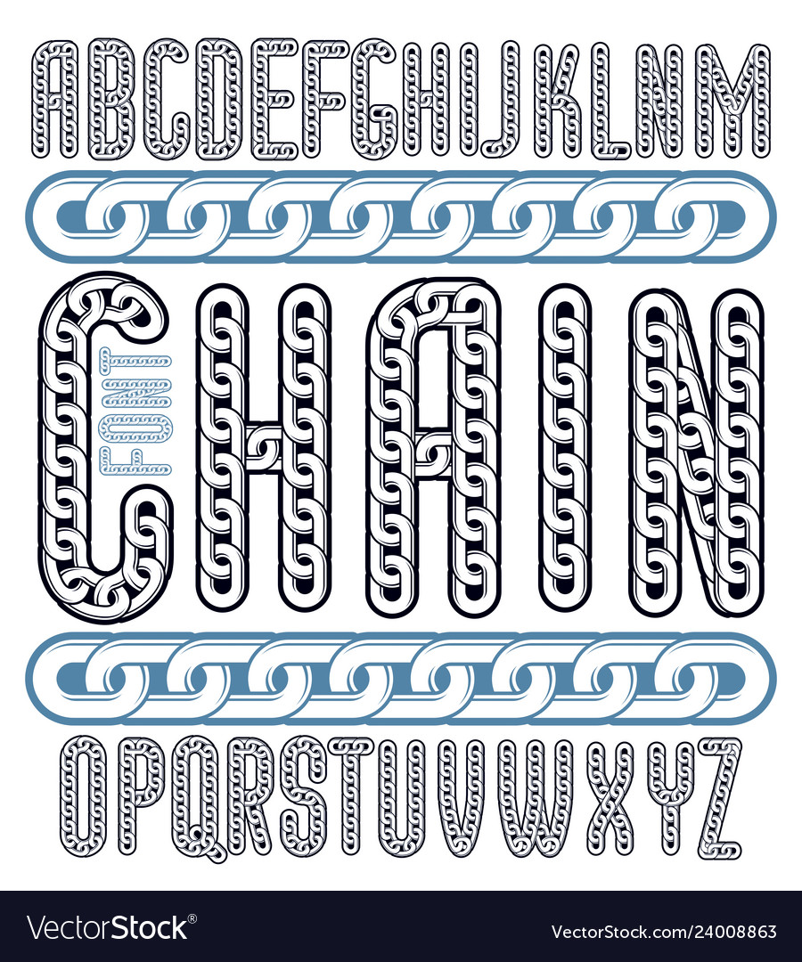 Condensed tall font trendy typescript can be used vector image Condensed tall font trendy typescript can be used