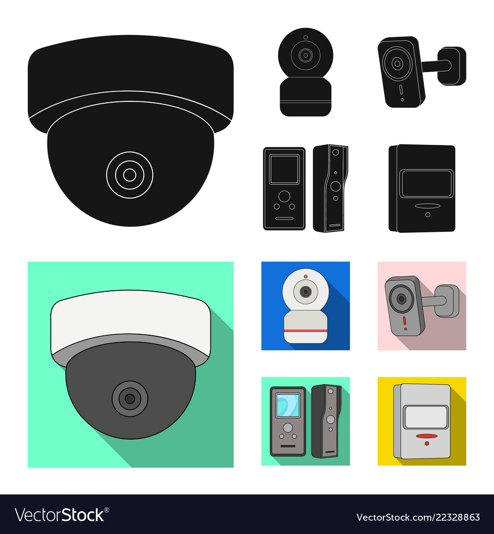 Design of cctv and camera logo set