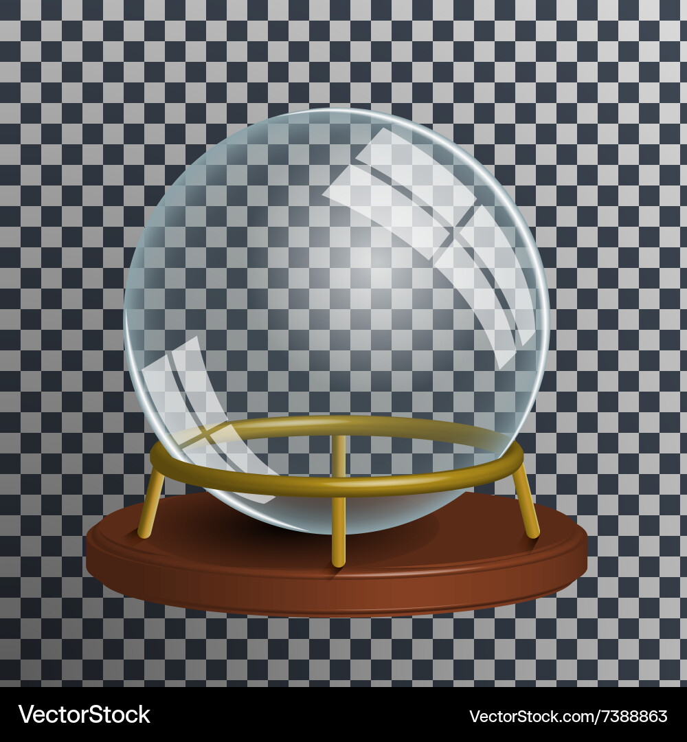 Empty snow globe Royalty Free Vector Image - VectorStock