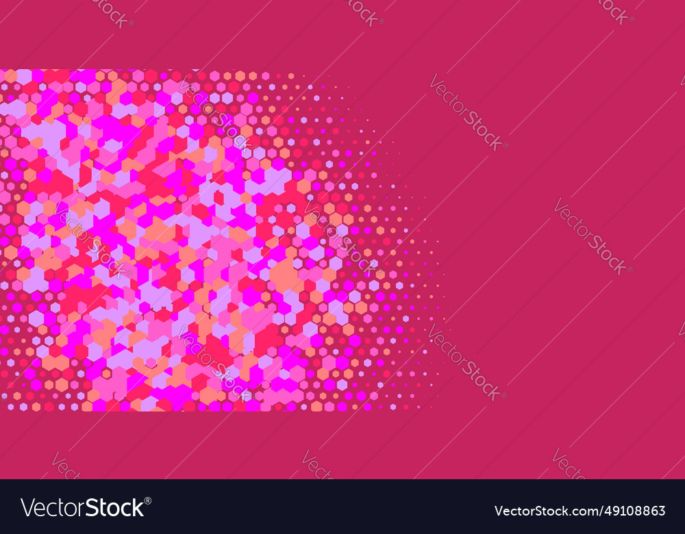 Geometric multi size hexagon with color
