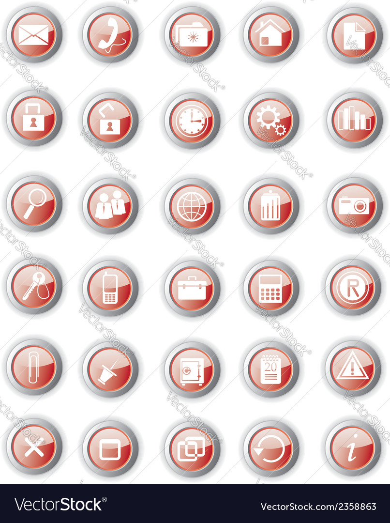 Glossy red button