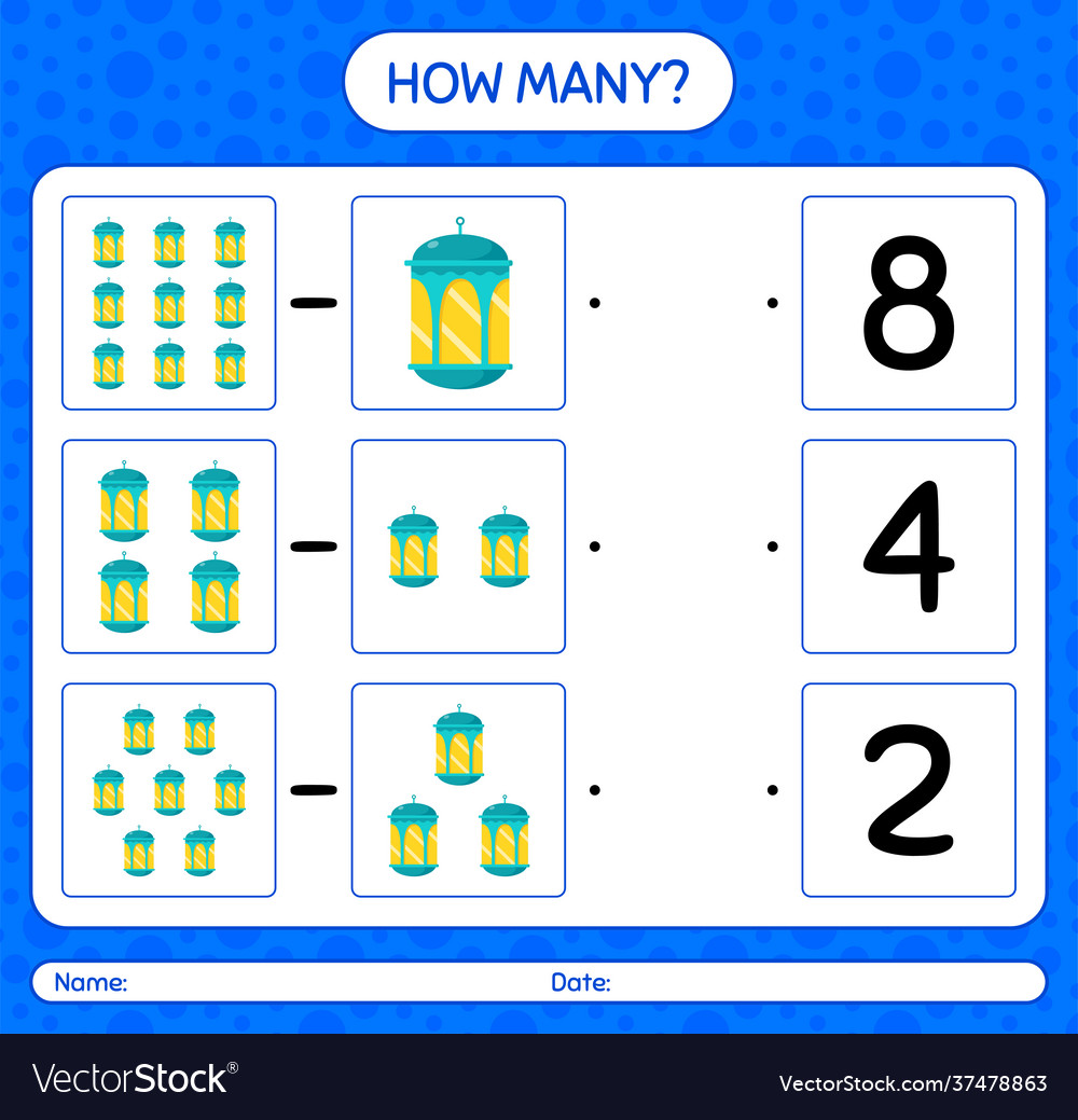 How many counting game with arabic lantern