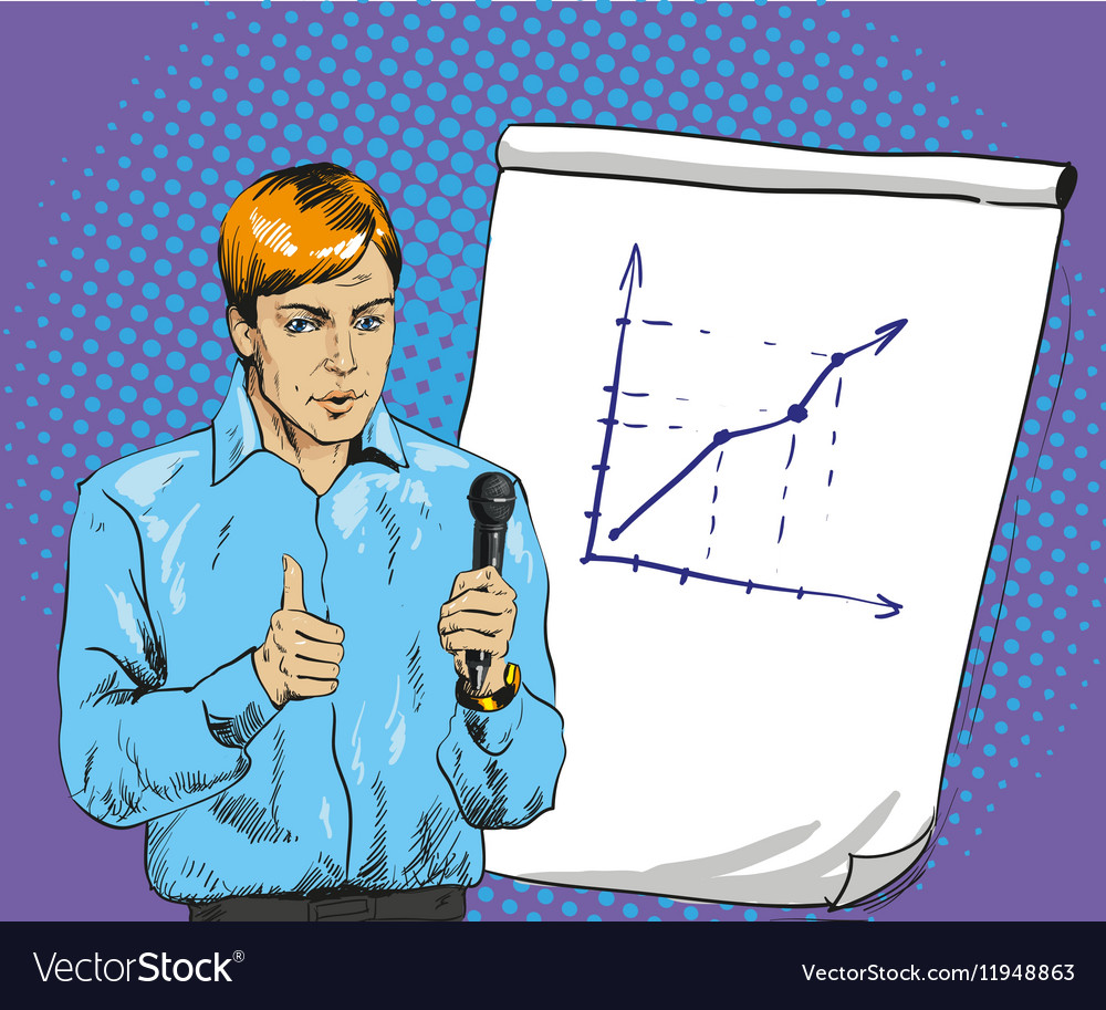 Man making presentation