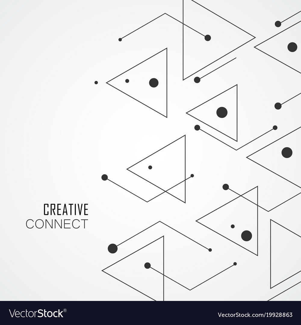 Simple pattern from triangles of lines and black