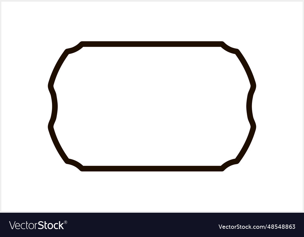 Sketch badge icon isolated frame border