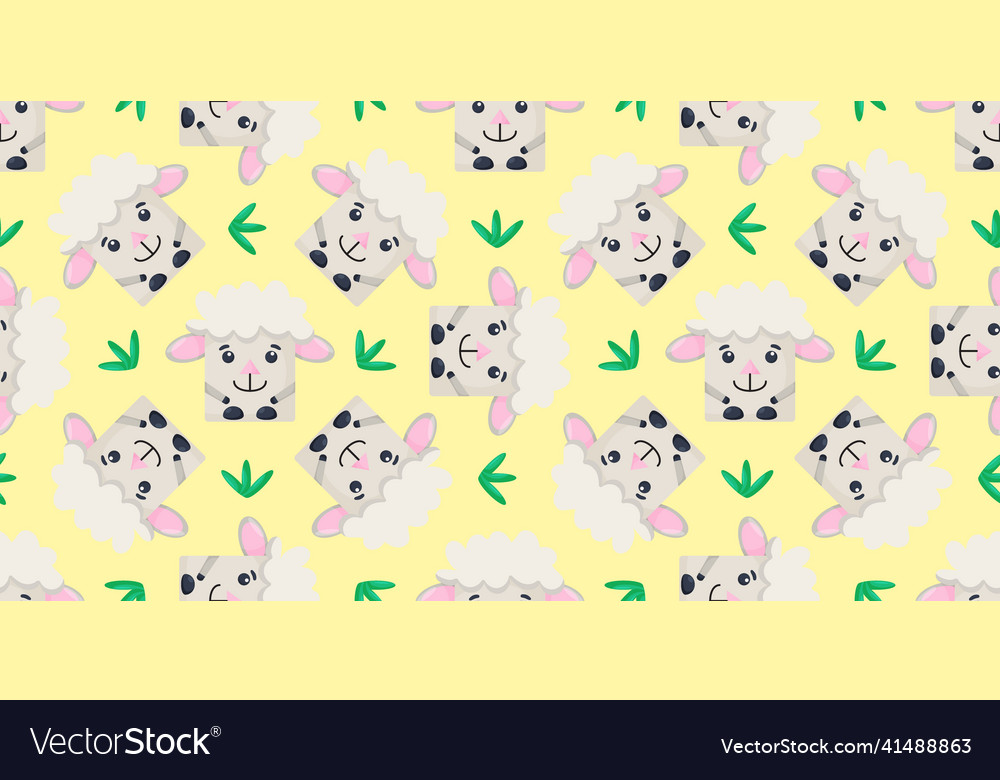 Squares sheep seamless pattern