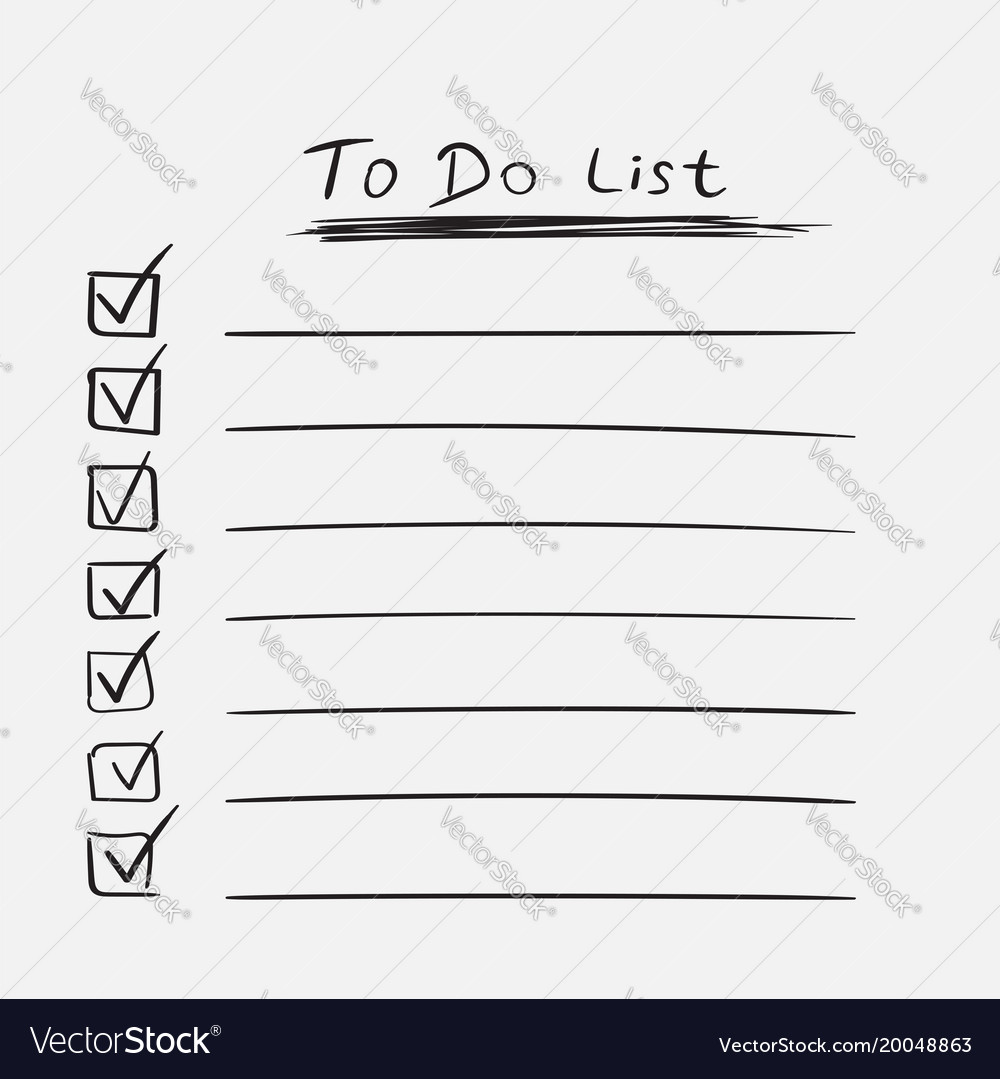 to do list icon with hand drawn text checklist vector image to do list checklist