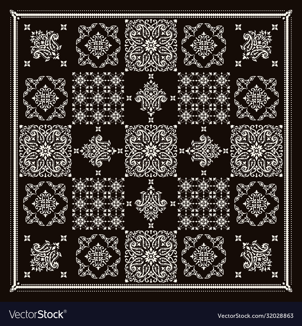 Traditional Paisley Bandana Print