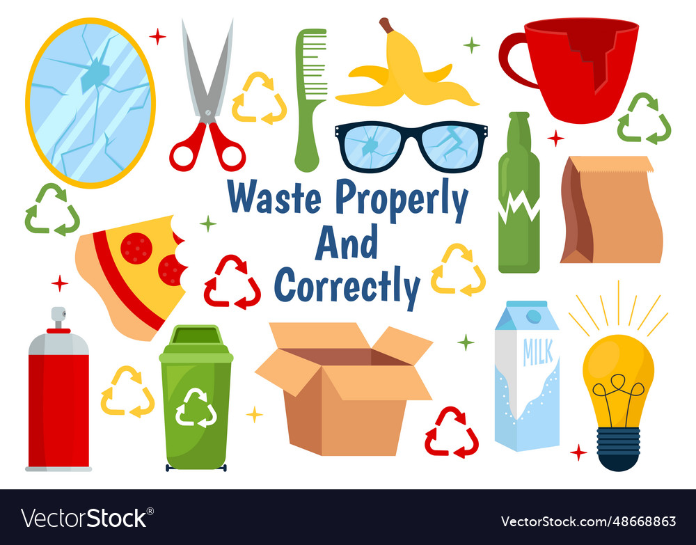 Waste properly and correctly with demonstration
