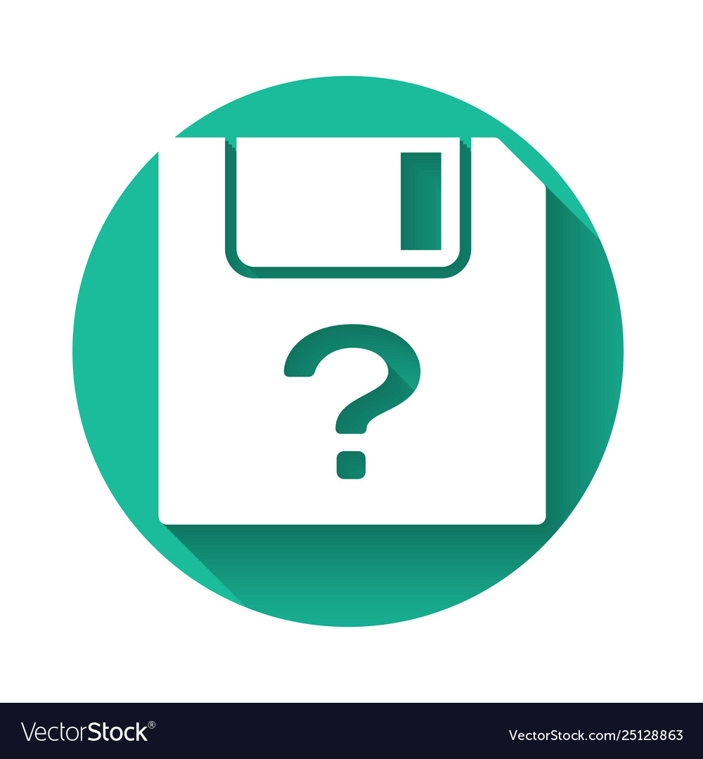White unknown document icon isolated with long vector image White unknown document icon isolated with long