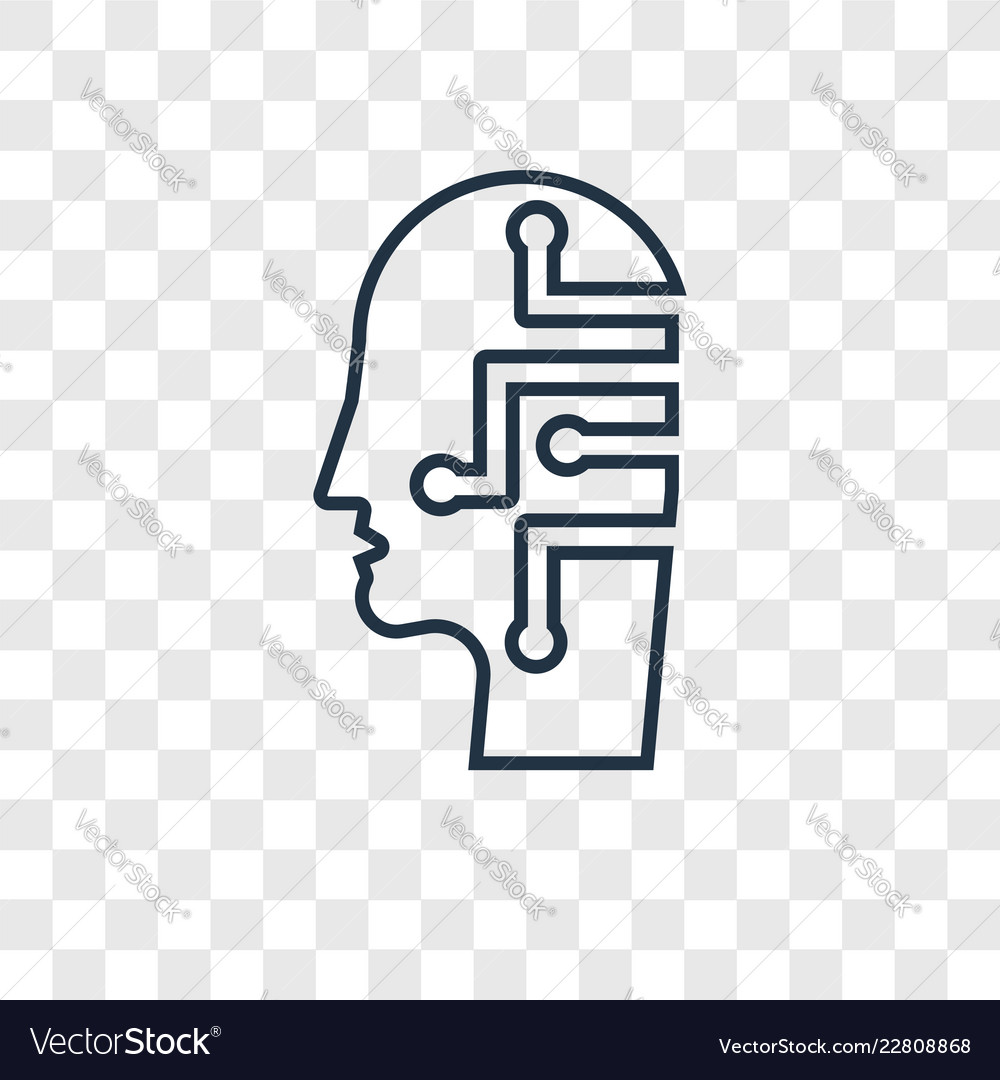 Artificial intelligence concept linear icon