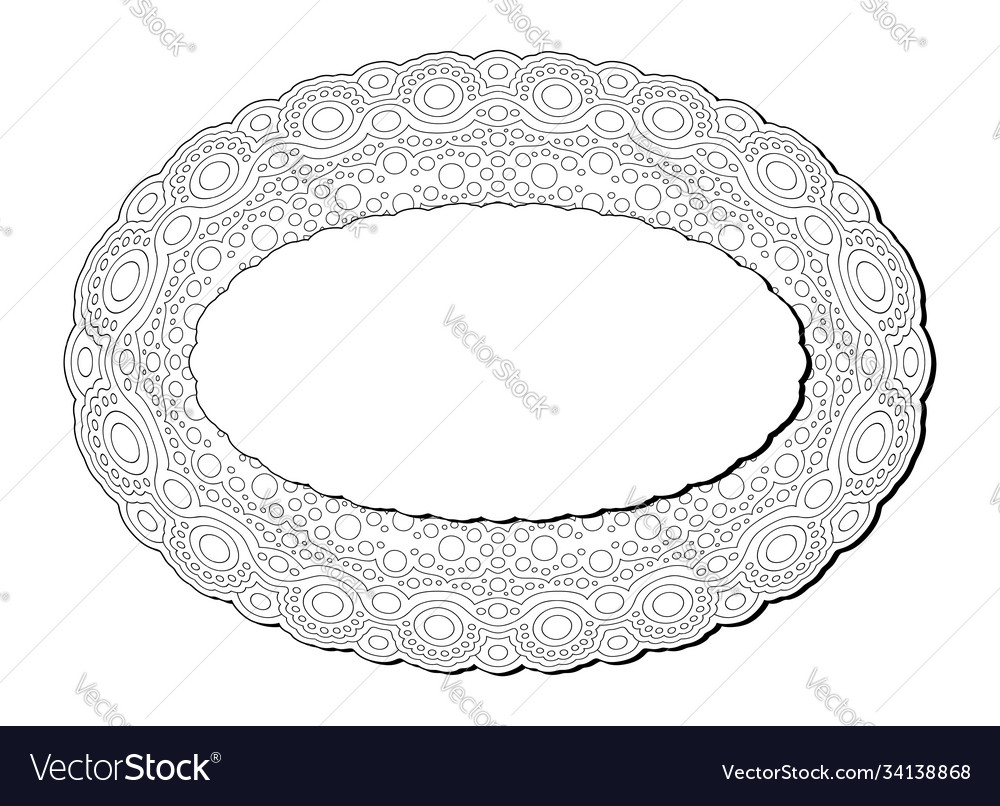 Coloring book art with linear abstract pattern vector image Coloring book art with linear abstract pattern