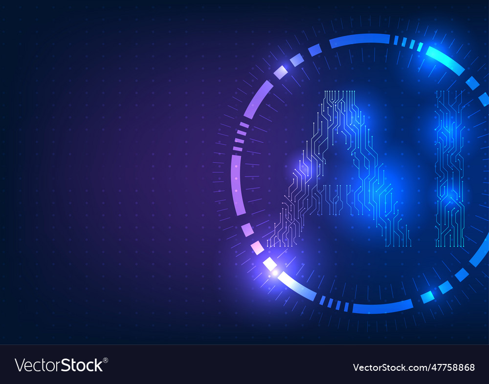 Connection of artificial intelligence technology vector image Connection of artificial intelligence technology