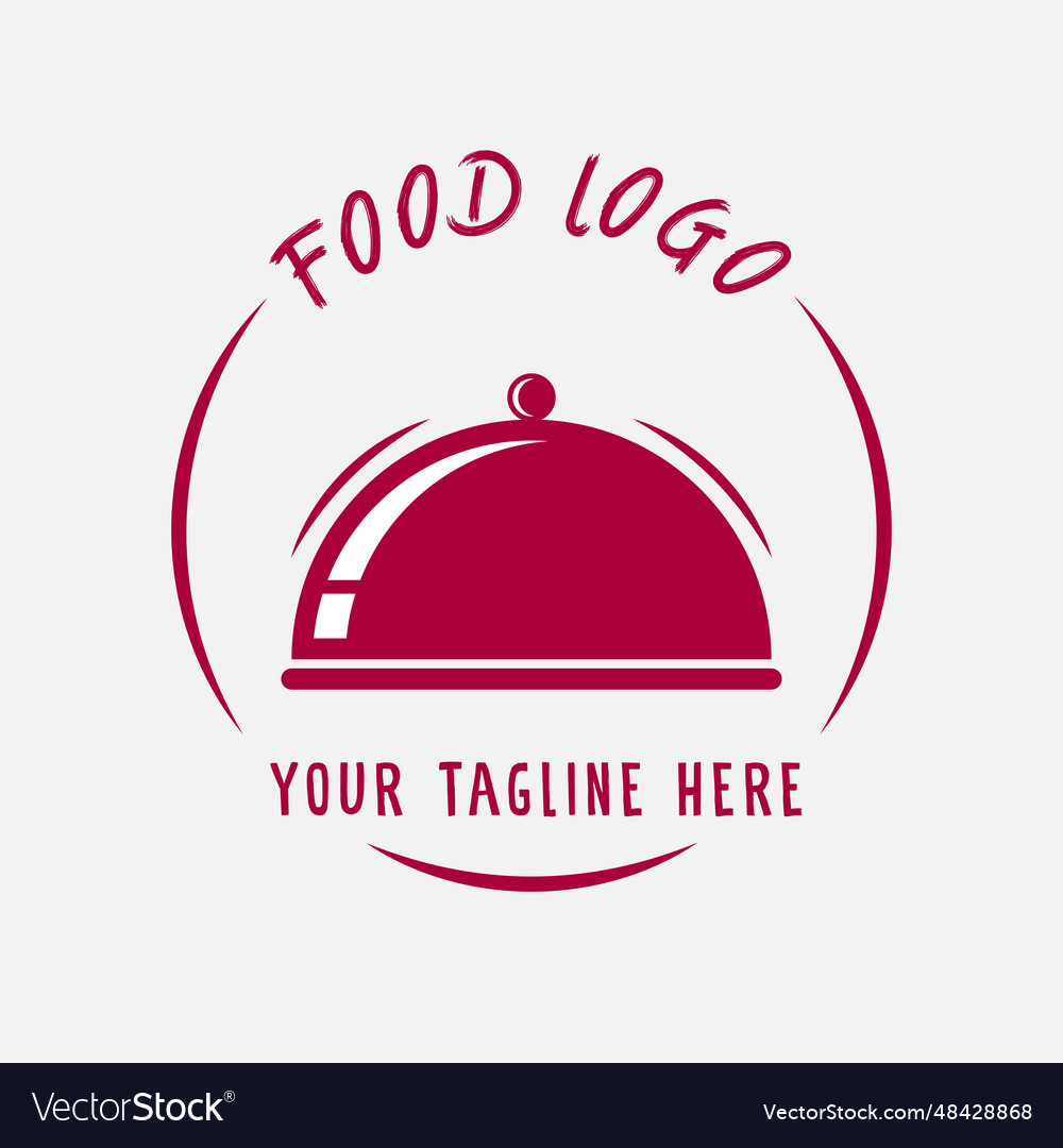 Cover food logo Royalty Free Vector Image - VectorStock