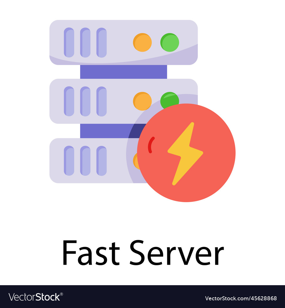 Fast server Royalty Free Vector Image - VectorStock