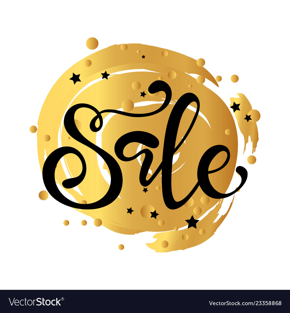 Golden sale hand lettering