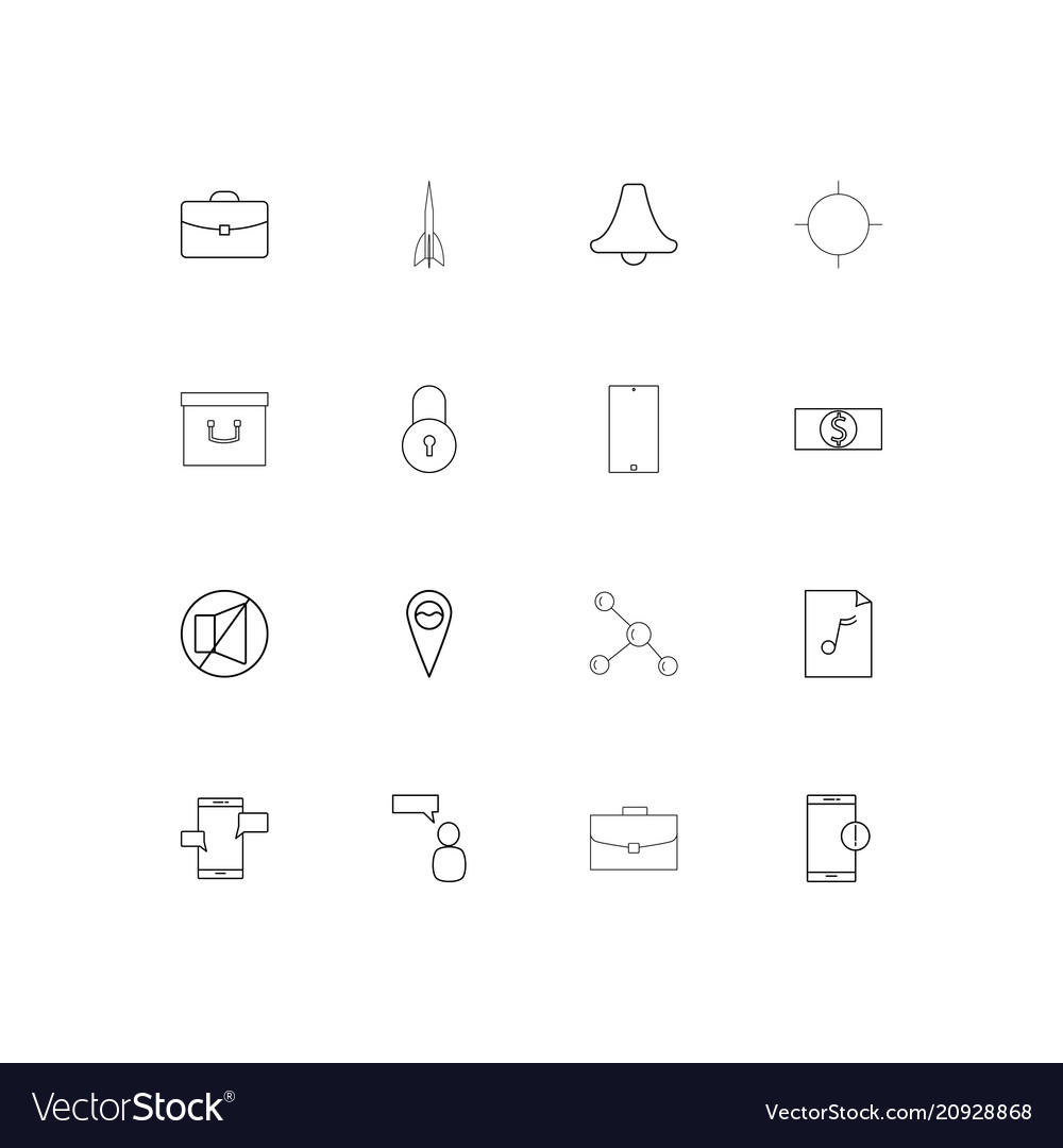 Internet of things linear thin icons set outlined