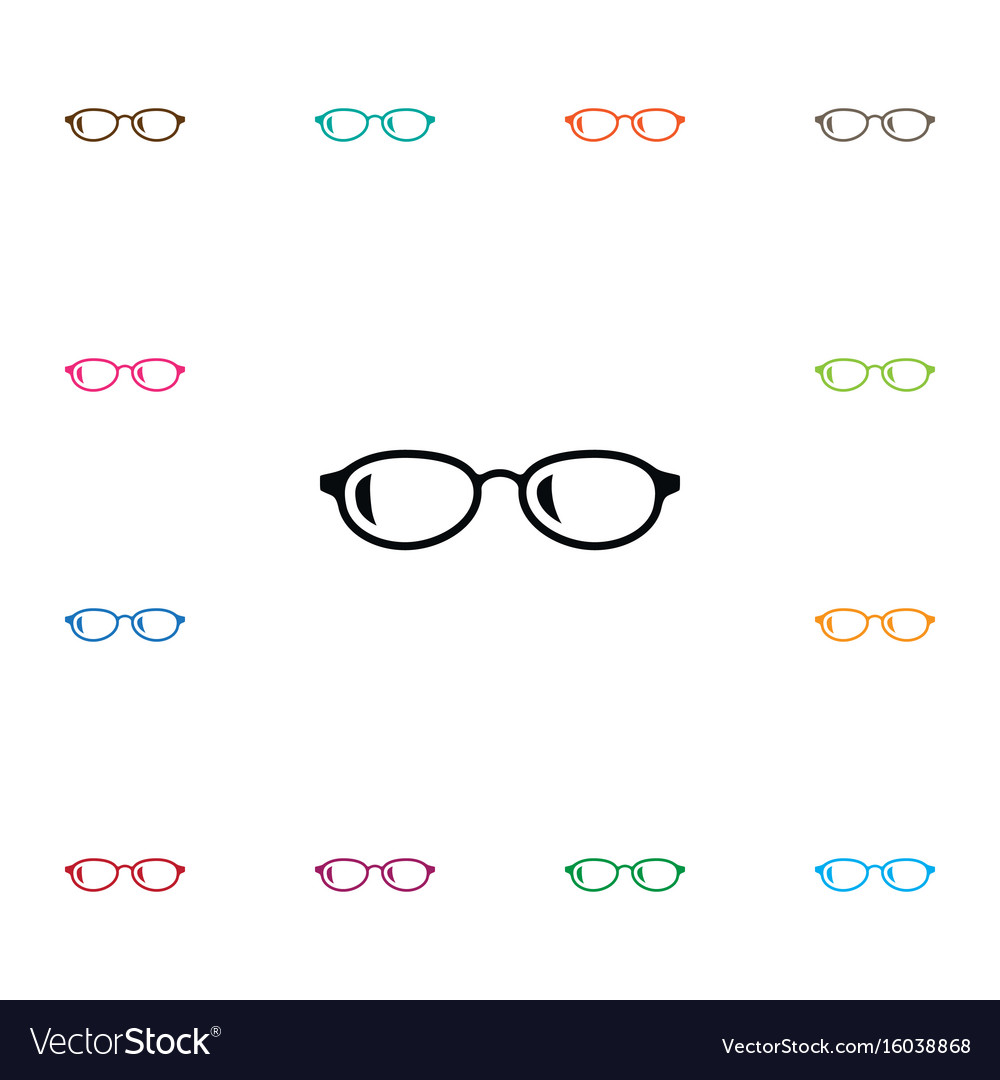 Isolated eyeglasses icon geek element can