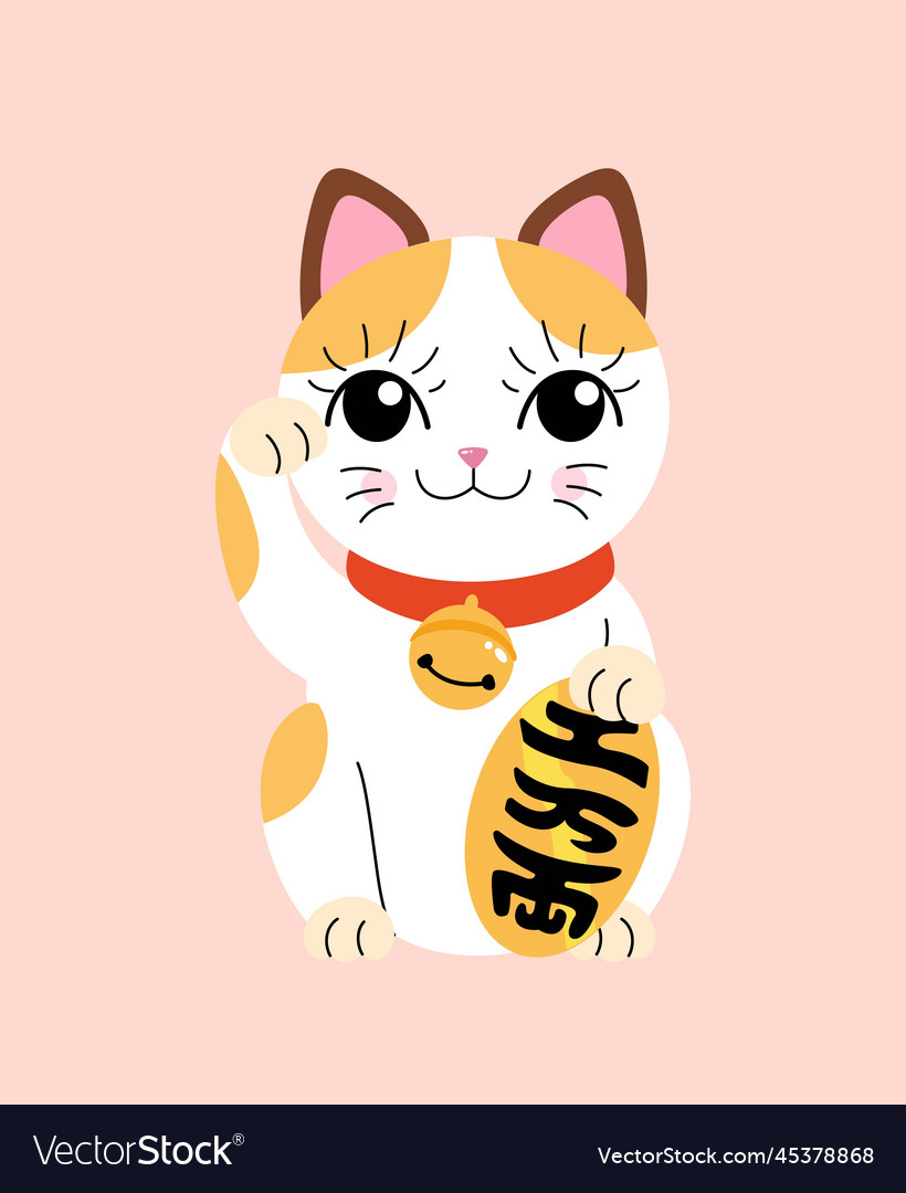 Maneki neko style Royalty Free Vector Image - VectorStock