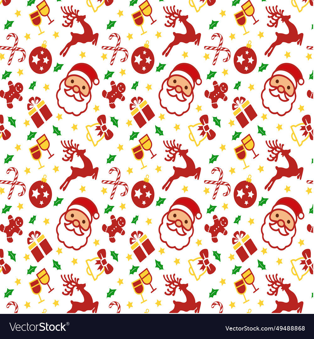 Merry Christmas Pattern Royalty Free Vector Image