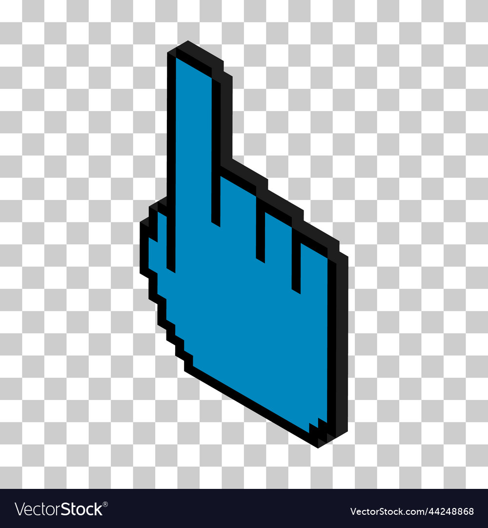Maus Cursor isometrische Pixel-Symbol-Web klicken vector image Maus Cursor isometrische Pixel-Symbol-Web klicken