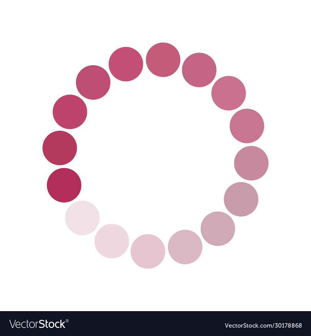 Pointed loading circle flat style icon