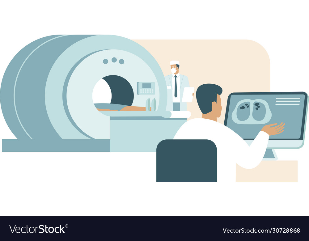 Radiologist Analyzing X-Ray of Lungs