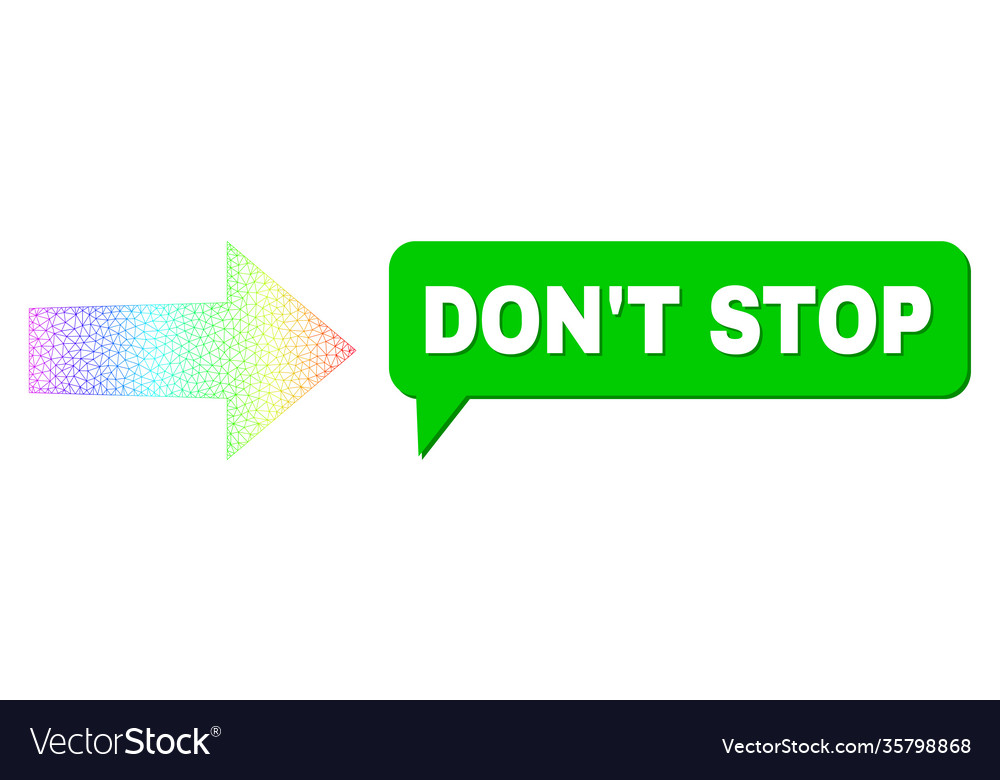 Rainbow network gradient arrow right icon and don vector image Rainbow network gradient arrow right icon and don
