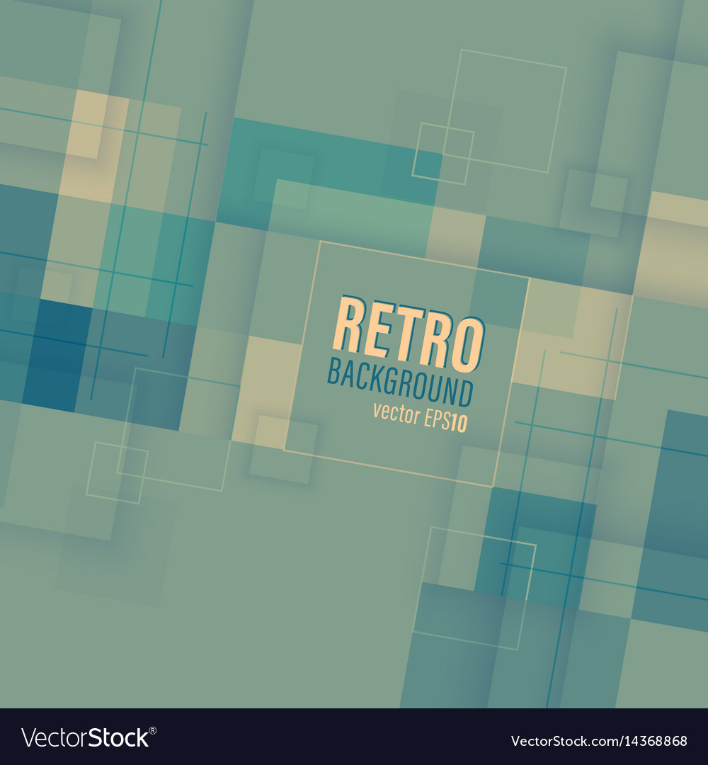 Retro background with square transparent pattern
