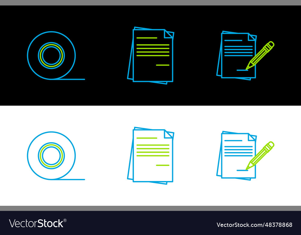 Set line blank notebook and pencil with eraser